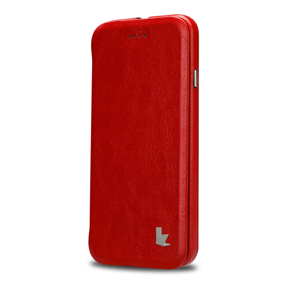 Jisoncase, кожаный чехол, чехол для iPhone 8 Plus, флип, умный чехол из искусственной кожи, роскошная книга, стильный, Магнитный чехол для iPhone 7/8 Plus - Цвет: Red