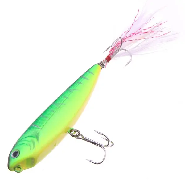 Последние 80 мм / 8 г рыболовные приманки карандаш крючки кривошипно трудно