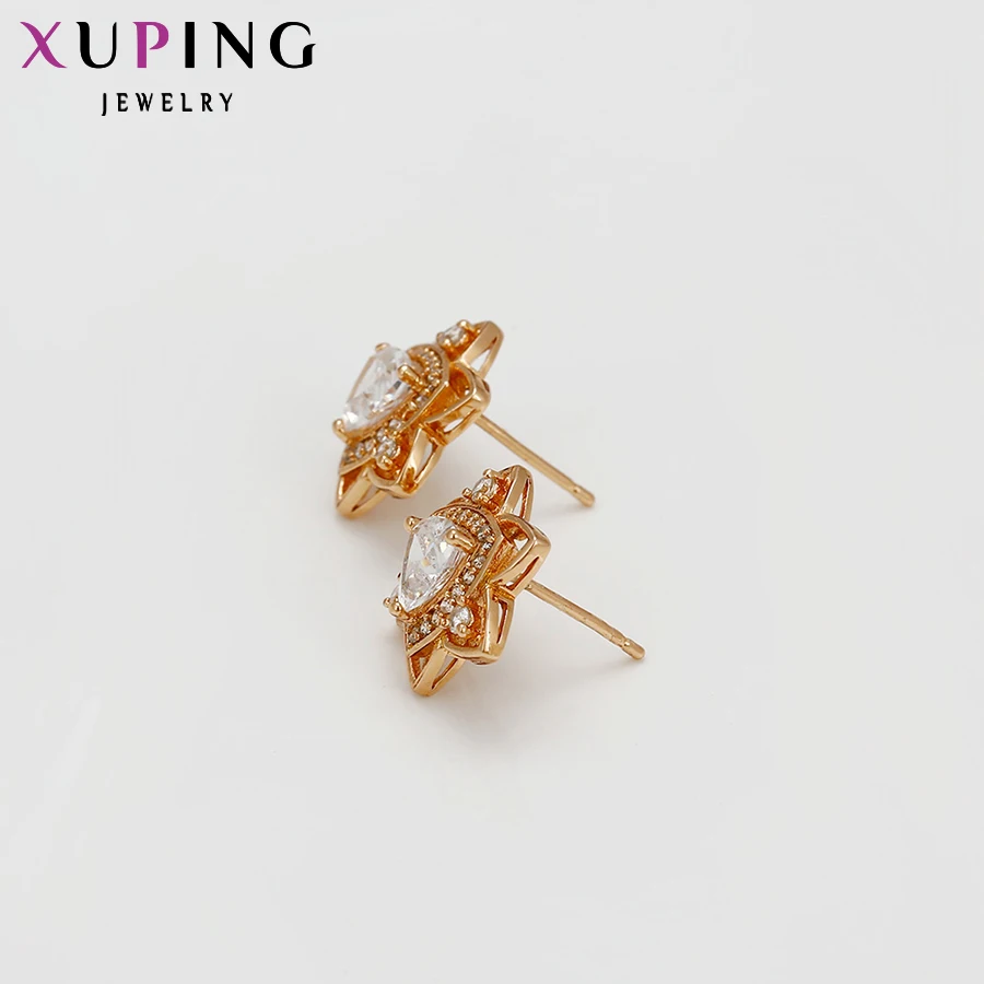 Xuping, роскошные серьги, дизайн, синтетический кубический цирконий, ювелирные изделия, свадебные серьги-гвоздики для подарков для женщин 91049