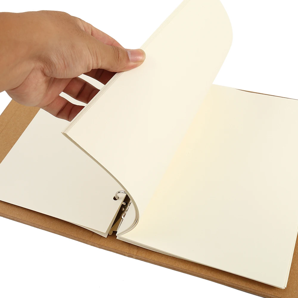 

Blank Cover Loose-Leaf Album Concise Kraft Paper Diary Hand -Painted Graffiti Diary Photo Album For Lover Baby Wedding 40 Pages