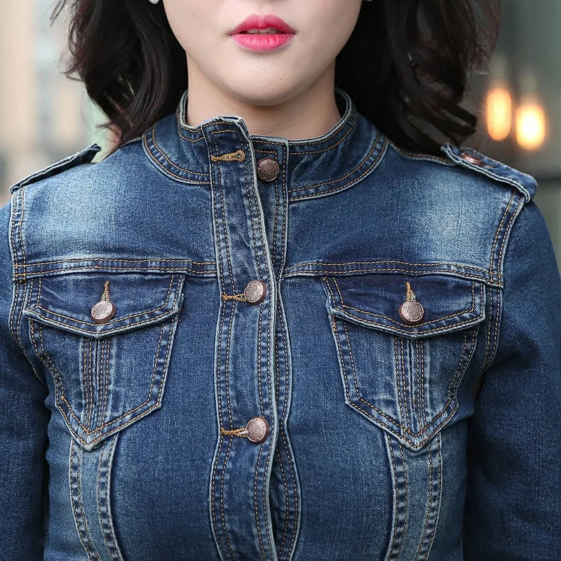 

2019 New Autumn Demale Denim Jacket Women Fashion Vintage Short Casual Coat Female Jean Jacket Women Slim Denim Jackets