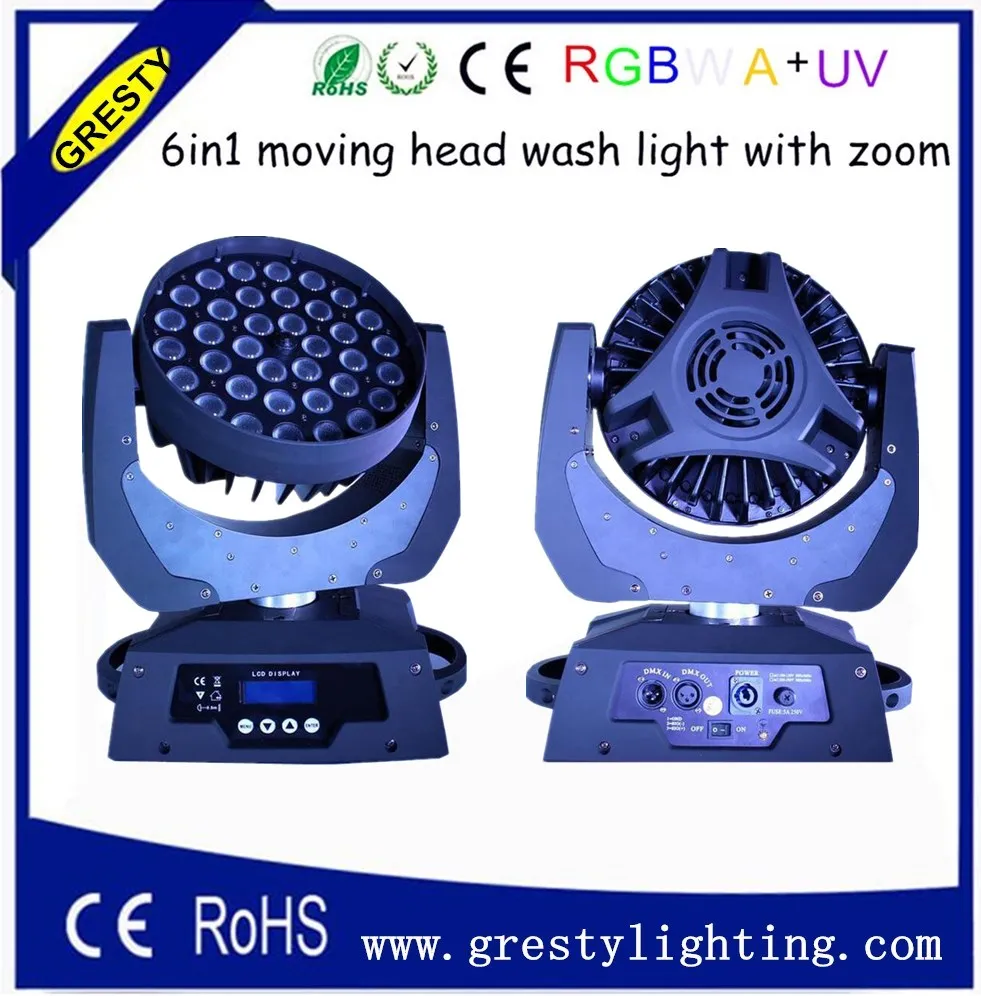 Сценическое/Dj/Дискотека/праздничное освещение RGBW UV 18W 36PCS Led Zoom Moving Head Lights|moving head