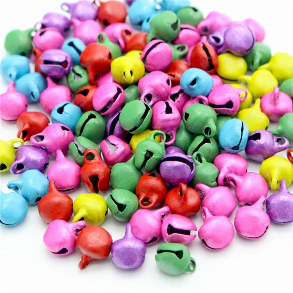 10mm 24pcs Lucia crafts 6 мм/10 мм металлический материал Рождественский колокольчик орнамент Смешанные цвета милые колокольчики подходят вечерние украшения H0202 - Цвет: 10mm 24pcs