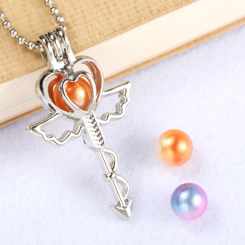 Клетка из бусина для изготовления украшений серебряная жемчужная клетка с