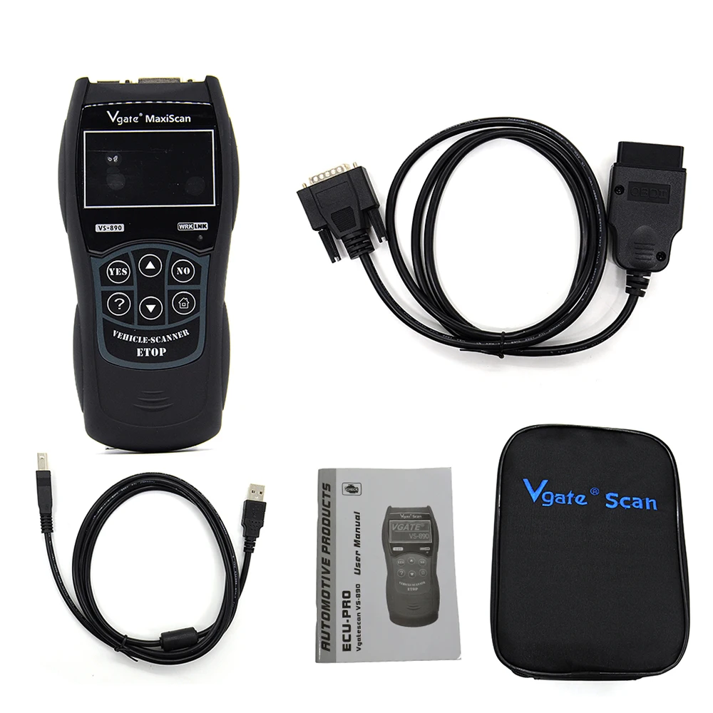 Новейший OBD2 сканер Maxiscan Vgate VS890 считыватель кодов неисправностей автомобильный