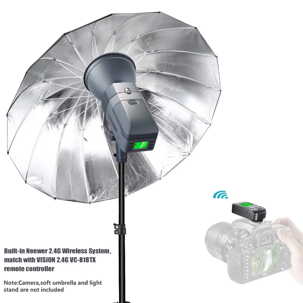 Neewer Vision5 400 Вт i-ttl для NIKON HSS Внешняя студийная вспышка стробоскоп с 2,4G системой и беспроводным триггером+ литиевая батарея