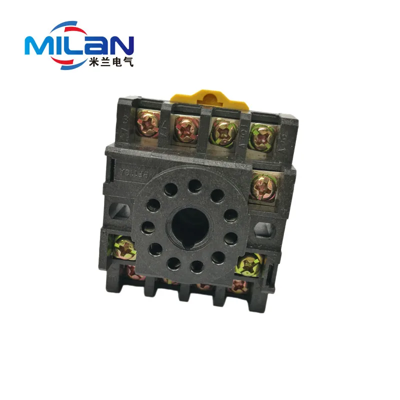 Розетка PF113A с 11 круглыми контактами база для MK3P JQX 10F/3Z JTX 3C 1 шт. relay base relay socket11 pin