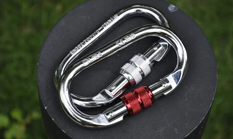 

Outdoor Camping Tactical Carabiners Mountaineering Safety Locked Climbing Clams Security Hooks Carbon Steel Survival Multi Tool