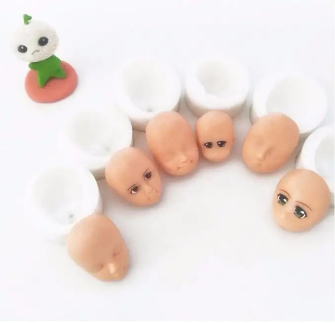 1pcs 3D Baby Face Soft Clay Mold Tools Silicone Cake Chocolate Candy Baking Fondant Decorating | Дом и сад