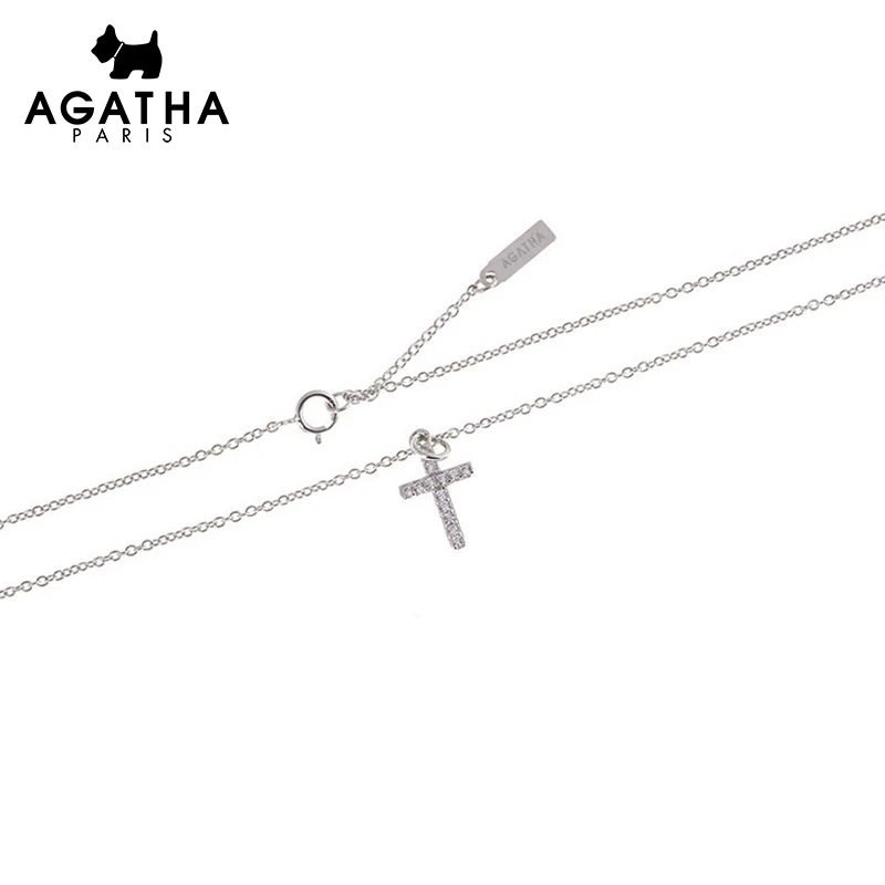 Романтический темперамент Мода 925 Серебряный Подвески с крестом цепи Цепочки и