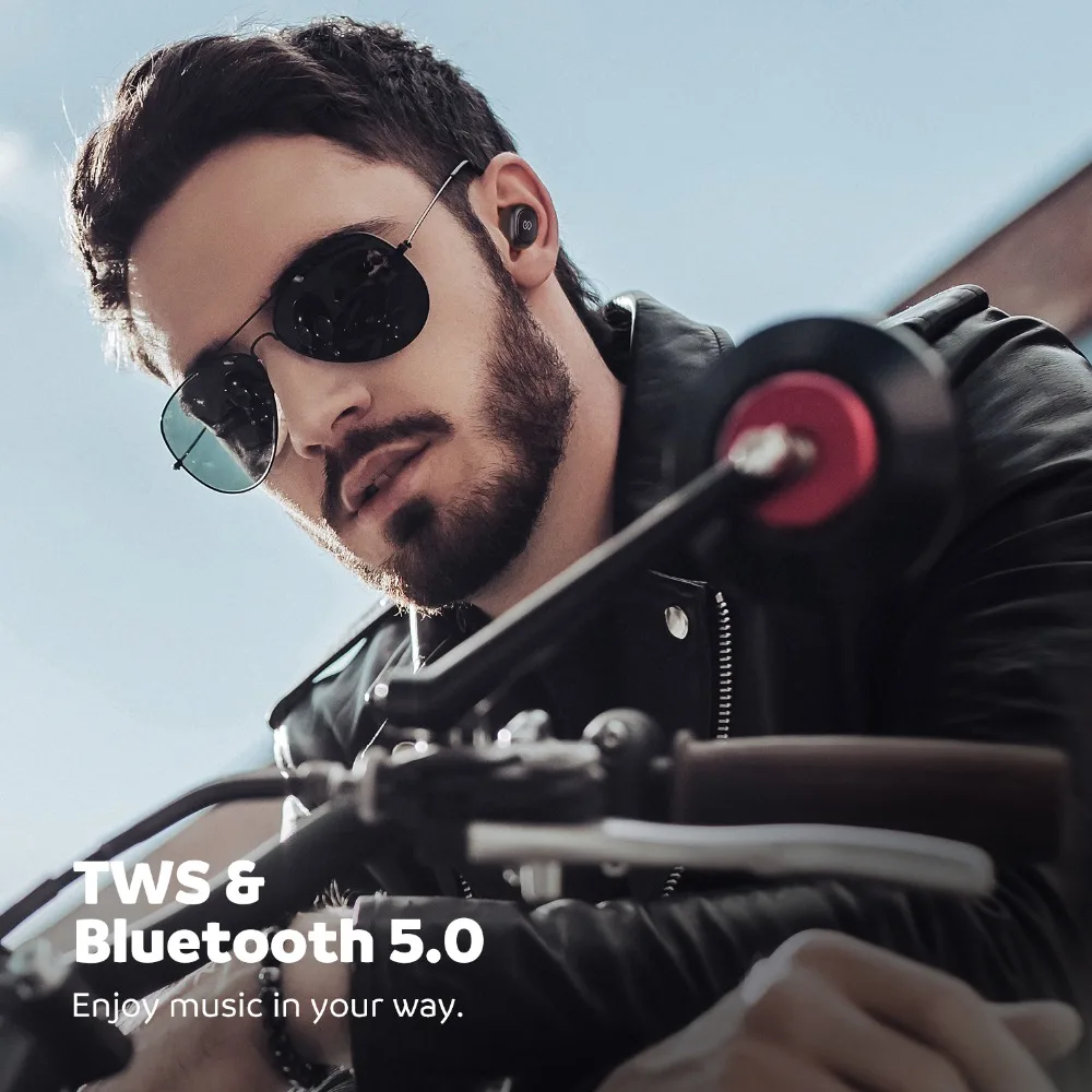 Наушники SoundPEATS TWS Bluetooth 5,0, беспроводные наушники-вкладыши, стерео звук басов, мини, настоящие беспроводные Bluetooth наушники