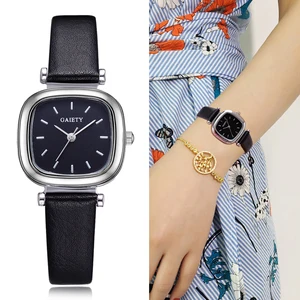 Часы женские кварцевые с квадратным циферблатом и браслетом, 2019