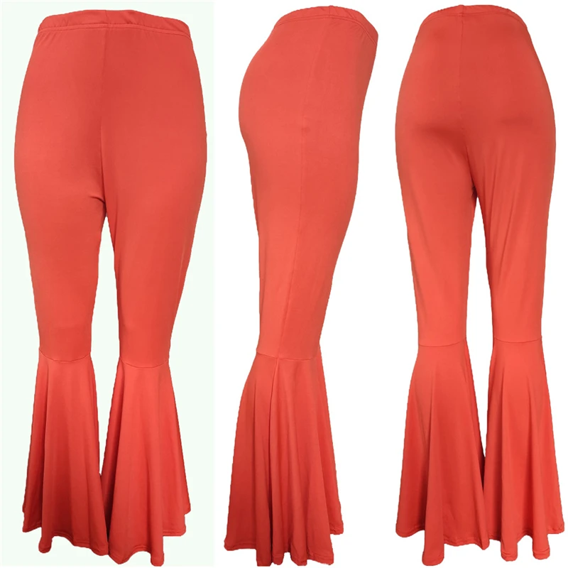 Adogirl S-3XL Женские Модные расклешенные штаны Флуоресцентный цвет Высокая талия штаны свободного кроя высококачественные женские повседневные штаны