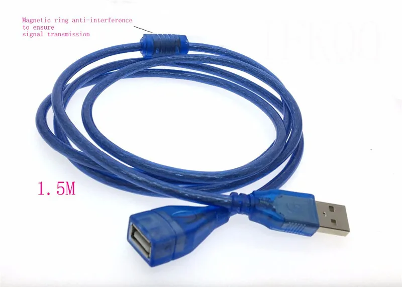 USB Удлинительный кабель из чистой меди прозрачный синий usb накопитель для мужчин