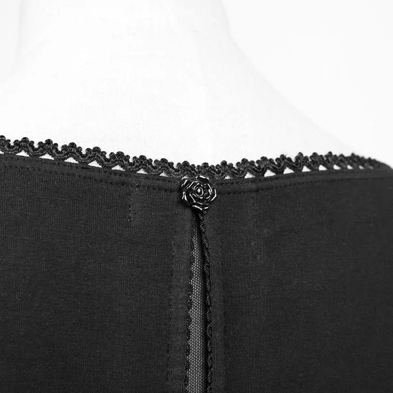 Женское трикотажное платье в стиле стимпанк черное готическом стиле|knitted dress|pattern