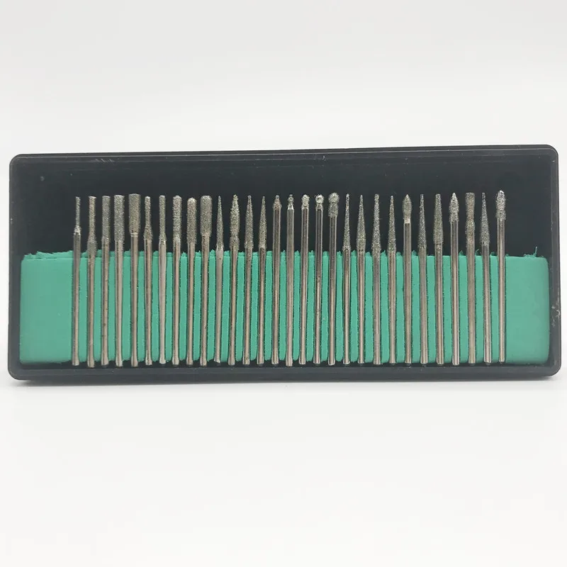 

Dental lab Diamond Burs Millers 2 color Tooth Drill Jewelers 2.35mm 30Pcs/Box