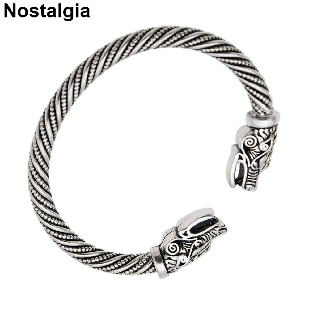 

10Pcs Teen Wolf Vikings Accessories Hand Cuffs Metal Norse Viking Bracelet Men Bangle Bracelets For Women Jewlery