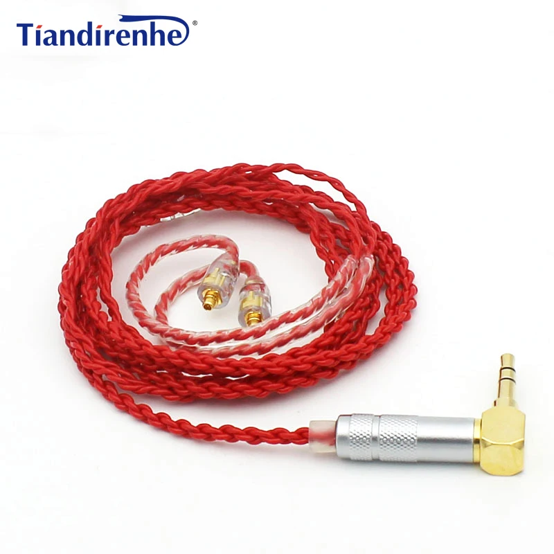 MMCX кабель для Shure SE215 SE425 SE535 SE846 UE900 сменный Шнур одинарные Кристальные наушники с