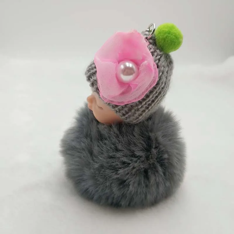 Милые POM кролика плюшевые мяч брелок моды брелок Спящая мультфильм куклы брелок леди сумка подарок ювелирных изделий