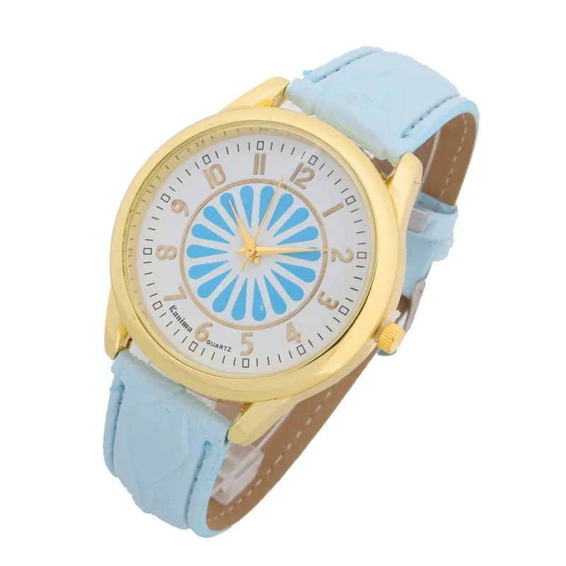 Женские кварцевые часы с платиновым ремешком Gnova повседневные из искусственной