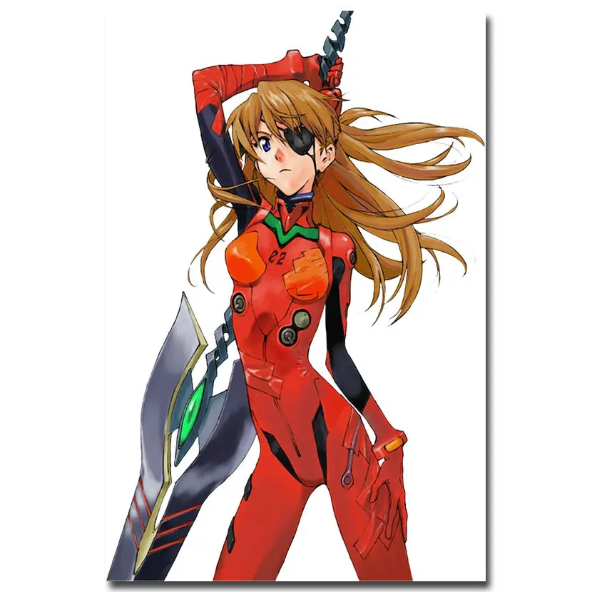 NICOLESHENTING аниме Neon Genesis «Евангелион» Шелковый плакат 12x18 24x36 дюймов картины Икари Синдзи Asuka Langley Soryu 001 - Цвет: Picture 7