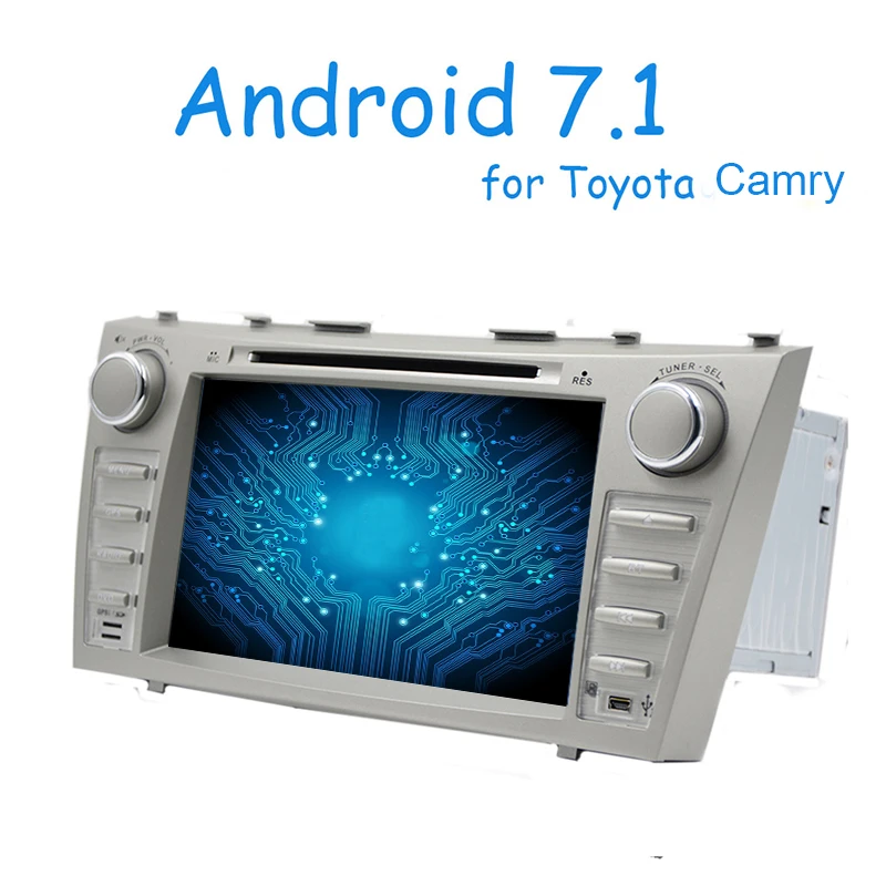 2 Din 8-дюймовый 1G + 16GB Автомобильный DVD-плеер для Toyota Camry 2007/2008/2009/2010/2011 Android 7 1