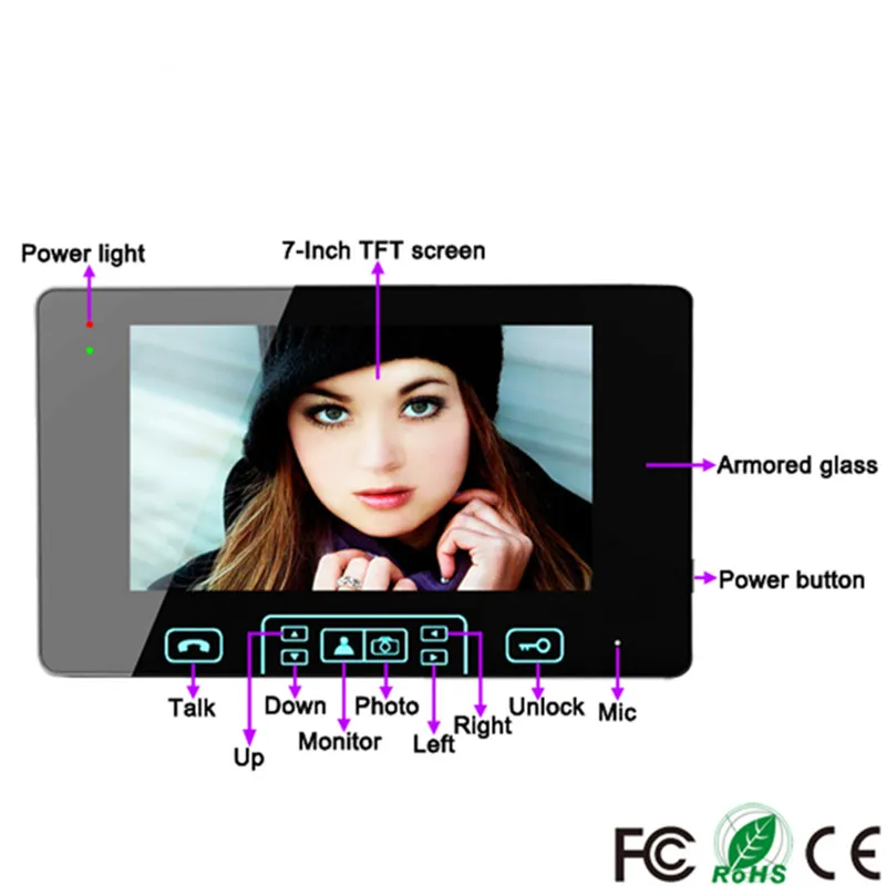 7 дюймовый цифровой беспроводной видеодомофон умная IP система видеодомофона