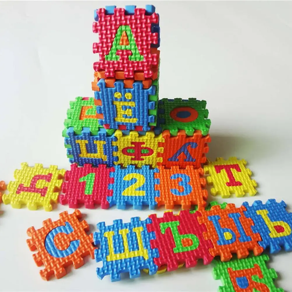 

36Pcs/Set Russian Alphabet Jigsaw Carpet EVA Baby Kids Puzzle Learning Mat Toy 2019