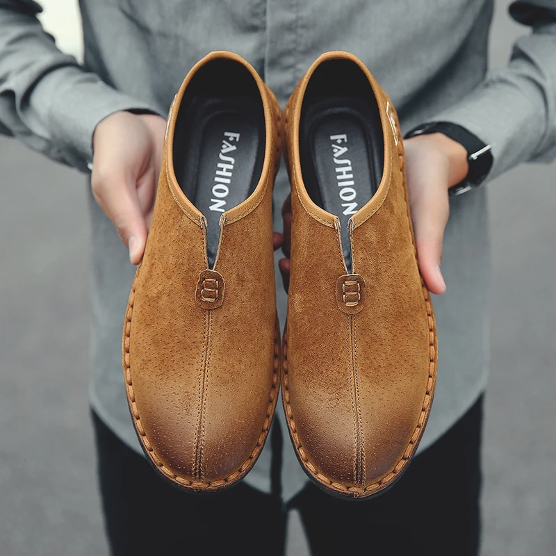 

Spring Men's Casual Shoes Chinese Style Retro Trend Tide Shoes Wild Peas Shoes Men's Breathable Italian Loafers Driving Shoes