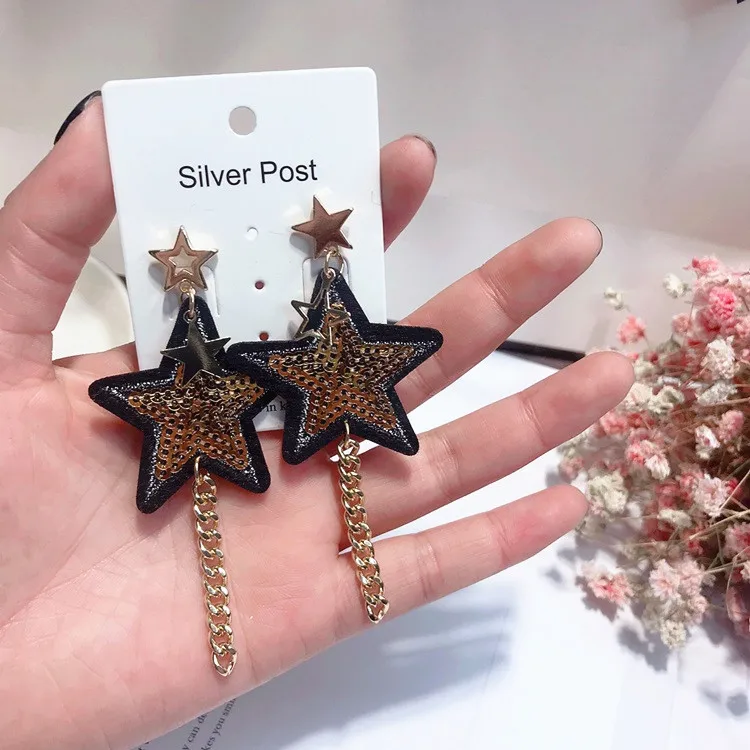 Big star цепочки серьги серебро 925 Сообщение гипоаллергенный fadeless сплава ювелирные