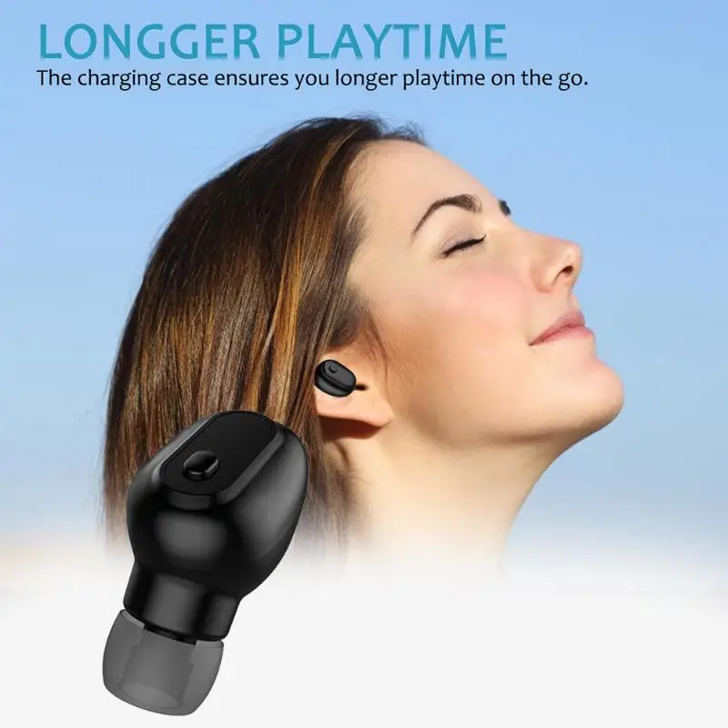 Мини одиночные наушники беспроводные Bluetooth стерео вкладыши гарнитура двойной