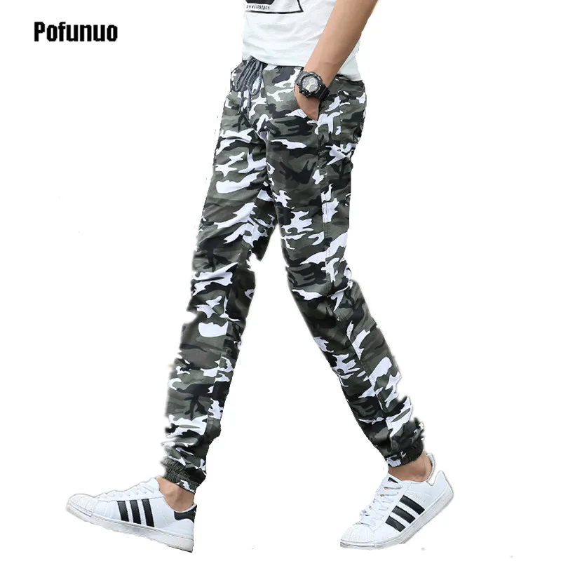 Мужские повседневные брюки Топ 2018 камуфляж узкий армейские камуфляжные карандаш