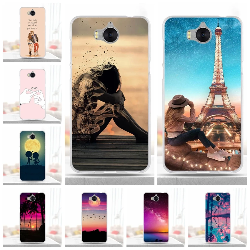 Мягкий чехол из ТПУ 5 0 дюйма для Huawei Y5 2017 силиконовый Y6 зеркальный защитный задней
