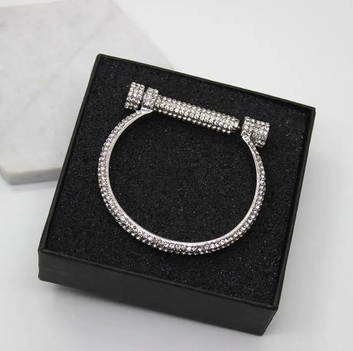 Новинка 2018 дизайнерские роскошные бриллиантовые браслеты женские винтовые