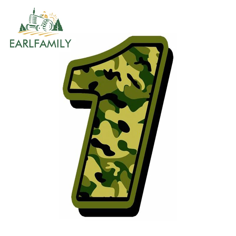 EARLFAMILY 13 см x 10 гоночные номера виниловые камуфляжные зеленые наклейки Мотокросс