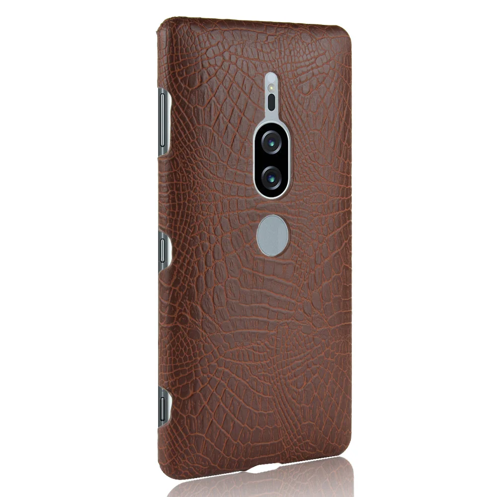 For Sony Xperia XZ2 Premium /XZ 2 Case Slim Crocodile Pattern Leather Back Cover Hard Shield Smart Phone Protective Bag Shell |
