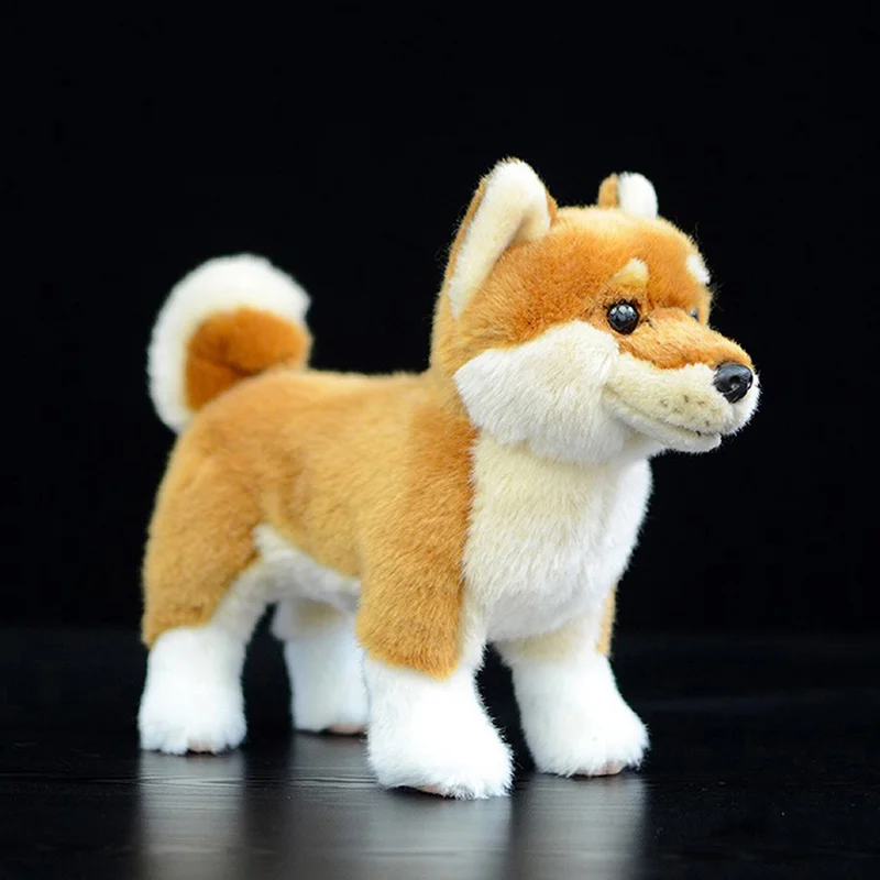

Millffy 1pc 28cm Cute Realistic Japanese Black Shiba Inu Lifelike Plush Toy Stuffed Animal Soft Toy Shiba Puppy Dog Doll
