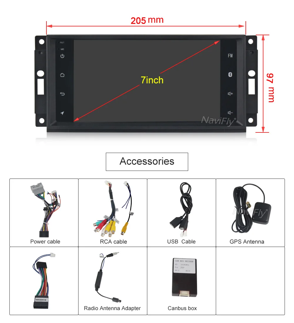 " Android 8,1 автомобильный dvd Радио мультимедийный плеер для Jeep Wrangler Компас Grand Cherokee 2008-2011 wifi Canbus BT