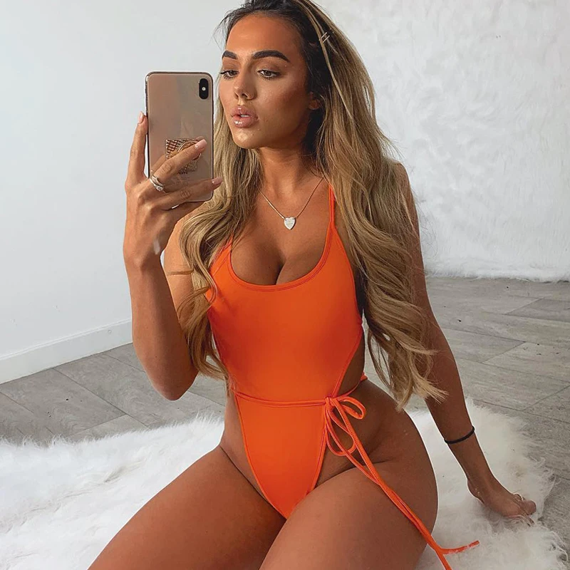 Женские Купальники новинка 2019 модные сексуальные сиамские пляжные костюмы для