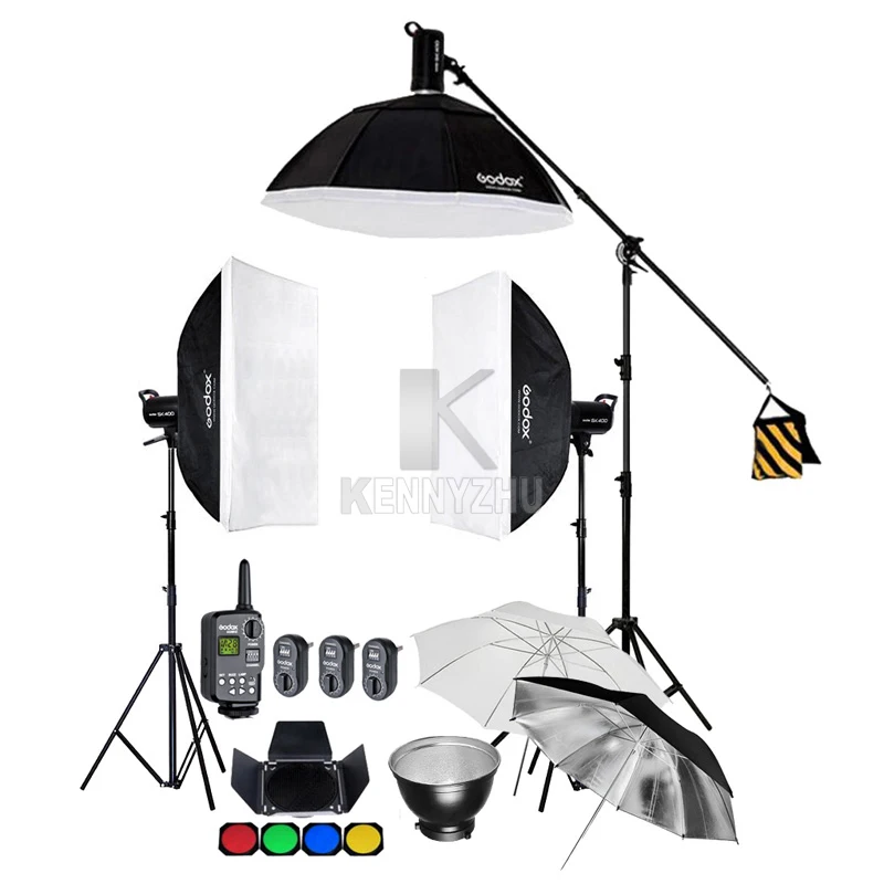 Студийный стробоскоп Godox SK400 1200 Вт/3x400WS светильник для стробоскопа софтбокс 60x90 см