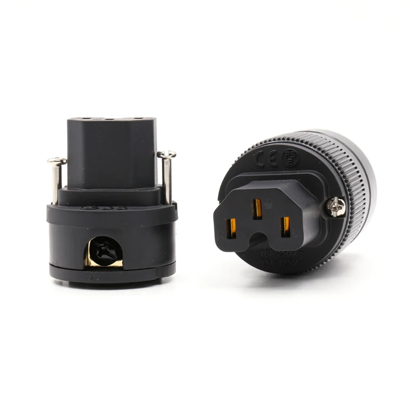 2 шт. Hi End аудио Латунный позолоченный гнездовой разъем IEC hifi
