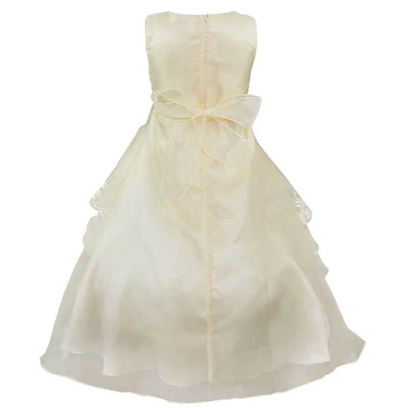 Детские платья с вышитыми цветами для девочек 2018 летние праздничные принцессы