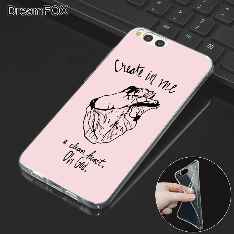 DREAMFOX M379 художественного текста Мягкий ТПУ силиконовый чехол для Xiaomi Mi Note 2 3 4 5 6 8 SE