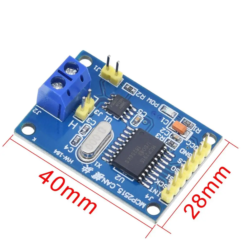 Шэньян 1 шт. MCP2515 подключению CAN шины зарядная Модульная плата TJA1050 приемник SPI для