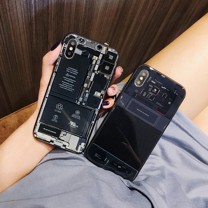 Подходит для 6s/8 p печатной платы Apple 7 plus Чехол мобильного телефона X стеклянный