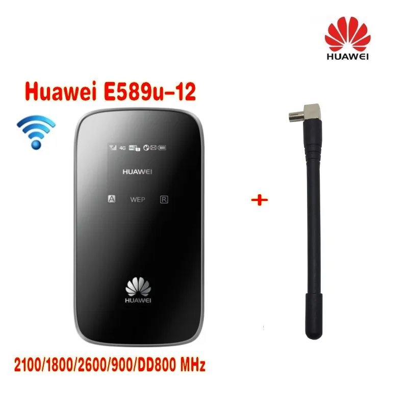 Unlocked Huawei E589u-12 4G LTE FDD Wireless Mobile Wifi Modem Broadband Router plus antenna