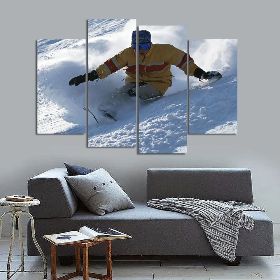 4 шт./компл. для зимних видов спорта катания на лыжах дома декоративное живописное