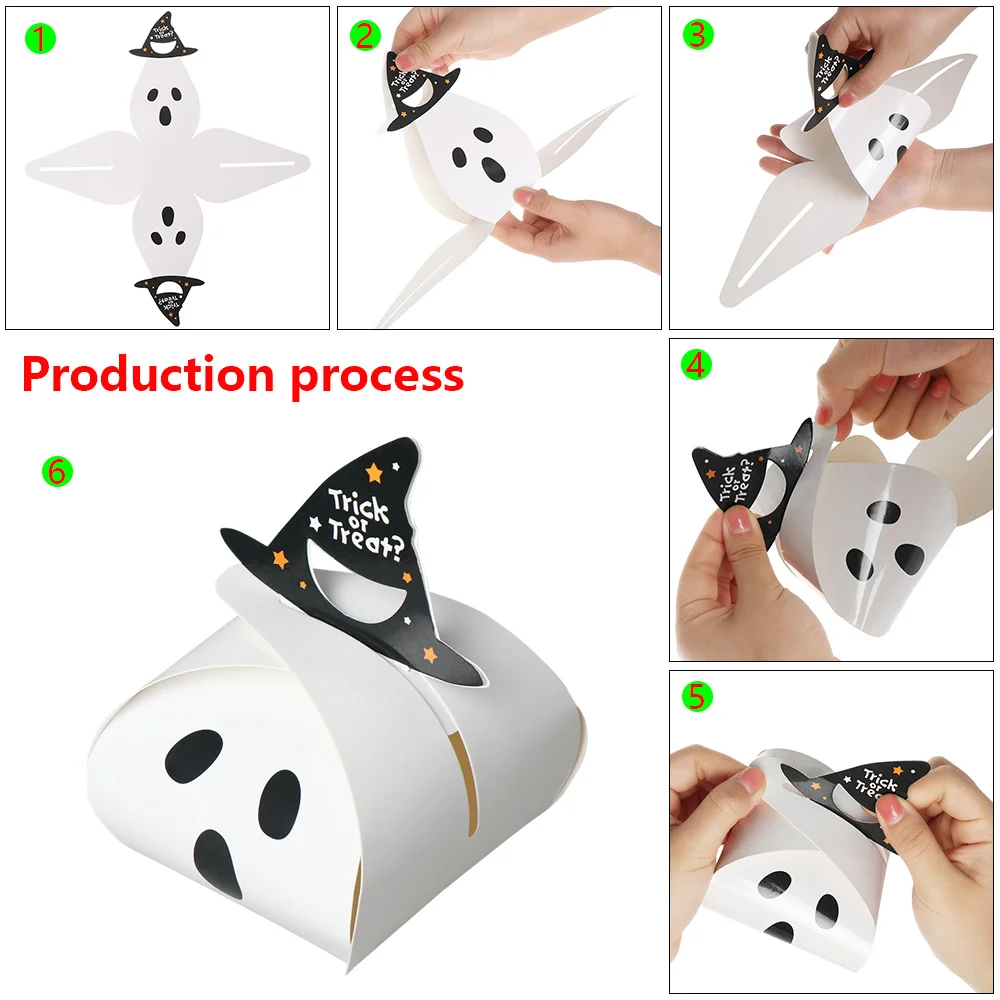 5 шт. Горячая счастливый Хэллоуин Тыква призрак коробка для торта и конфет