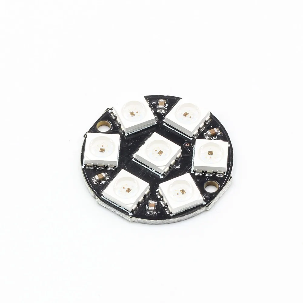 7 бит светодиодный s WS2812 5050 RGB кольцевая лампа светильник LED со встроенным драйверы