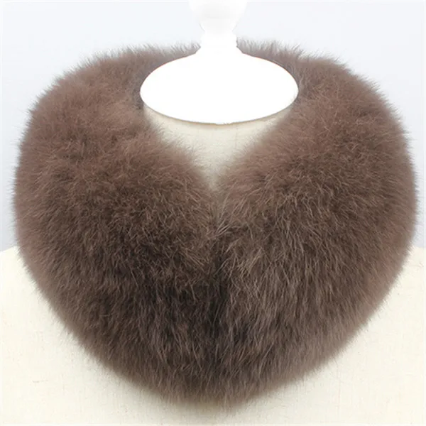 Hot Sale Real Fox Fur Collar Women Natural Fox Fur Scarf Winter Minter Multiple Colour Fur Scarves - Цвет: brown